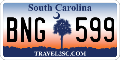 SC license plate BNG599