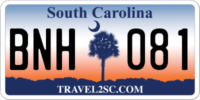 SC license plate BNH081