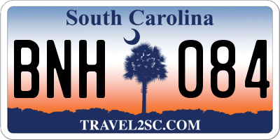 SC license plate BNH084
