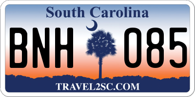 SC license plate BNH085