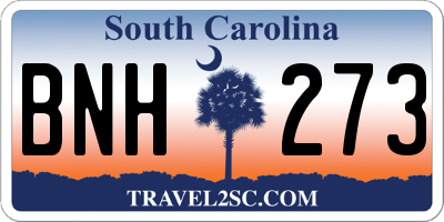 SC license plate BNH273