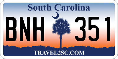SC license plate BNH351