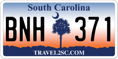 SC license plate BNH371