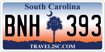 SC license plate BNH393