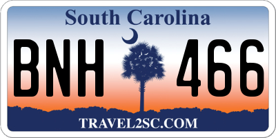 SC license plate BNH466