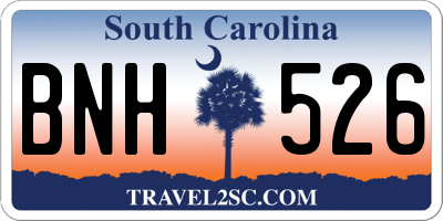 SC license plate BNH526
