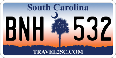 SC license plate BNH532