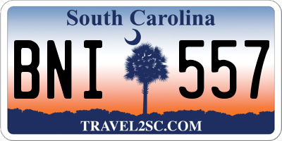 SC license plate BNI557