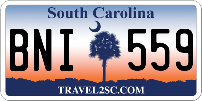 SC license plate BNI559