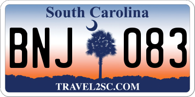 SC license plate BNJ083