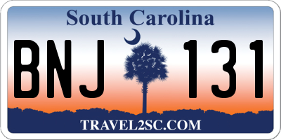 SC license plate BNJ131