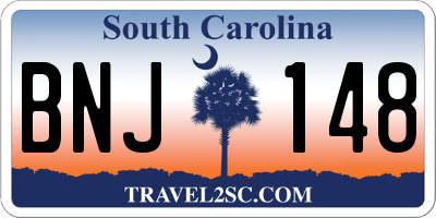 SC license plate BNJ148