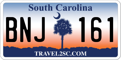 SC license plate BNJ161