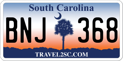 SC license plate BNJ368