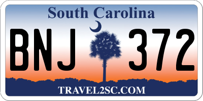 SC license plate BNJ372