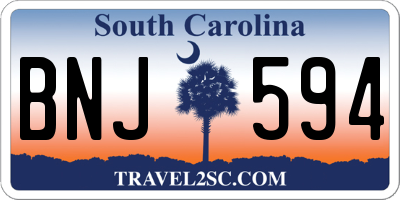 SC license plate BNJ594