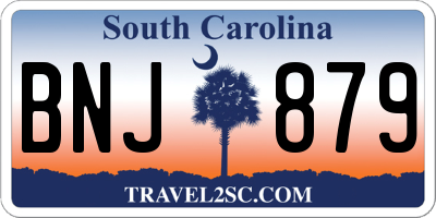 SC license plate BNJ879