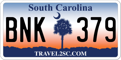 SC license plate BNK379