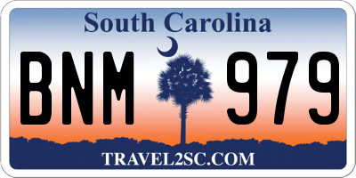SC license plate BNM979