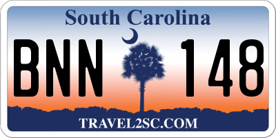SC license plate BNN148