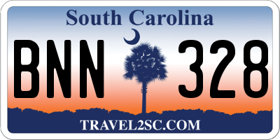 SC license plate BNN328