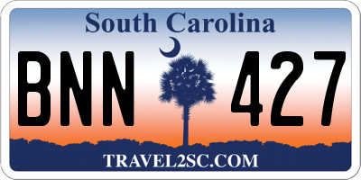 SC license plate BNN427
