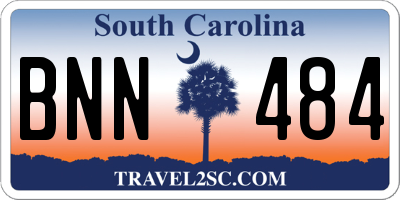 SC license plate BNN484