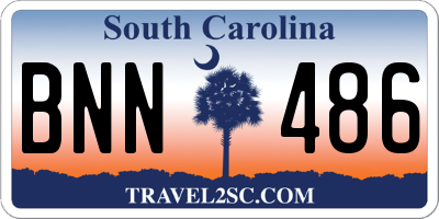 SC license plate BNN486