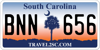 SC license plate BNN656