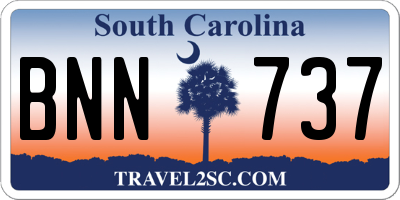 SC license plate BNN737