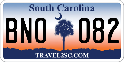 SC license plate BNO082