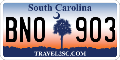 SC license plate BNO903