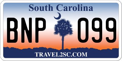 SC license plate BNP099