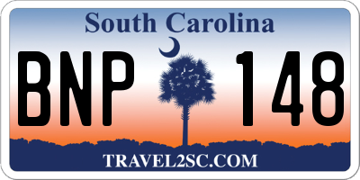 SC license plate BNP148