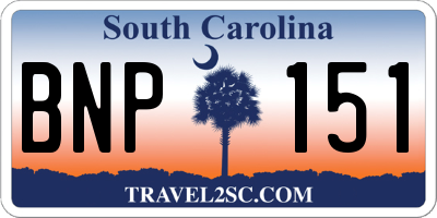 SC license plate BNP151
