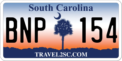 SC license plate BNP154