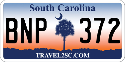 SC license plate BNP372