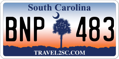 SC license plate BNP483