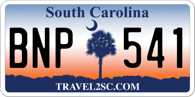 SC license plate BNP541