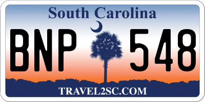 SC license plate BNP548