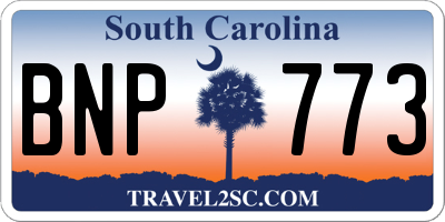 SC license plate BNP773