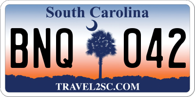 SC license plate BNQ042