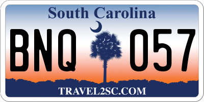 SC license plate BNQ057