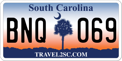 SC license plate BNQ069