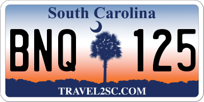 SC license plate BNQ125