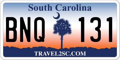 SC license plate BNQ131