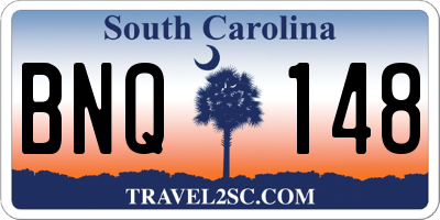 SC license plate BNQ148