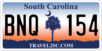 SC license plate BNQ154