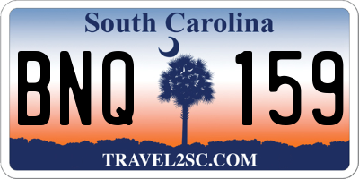 SC license plate BNQ159