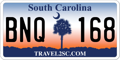 SC license plate BNQ168